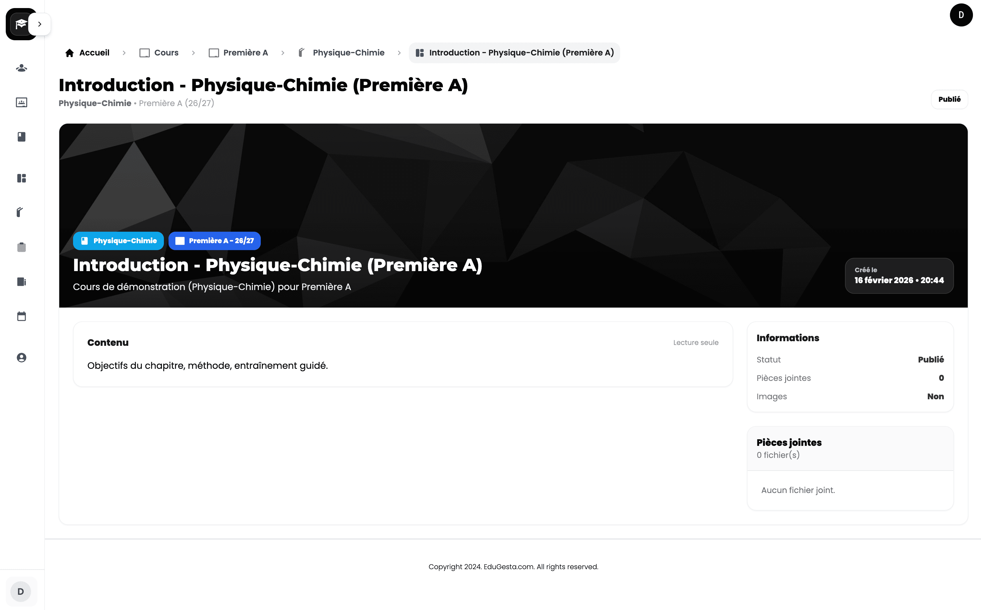 Aperçu du tableau de bord du CRM pour écoles